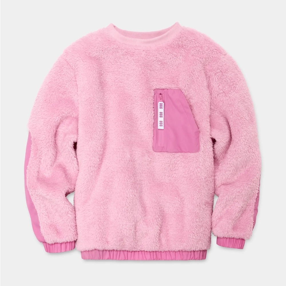 UGG Niko Sherpa Crewneck in Pink